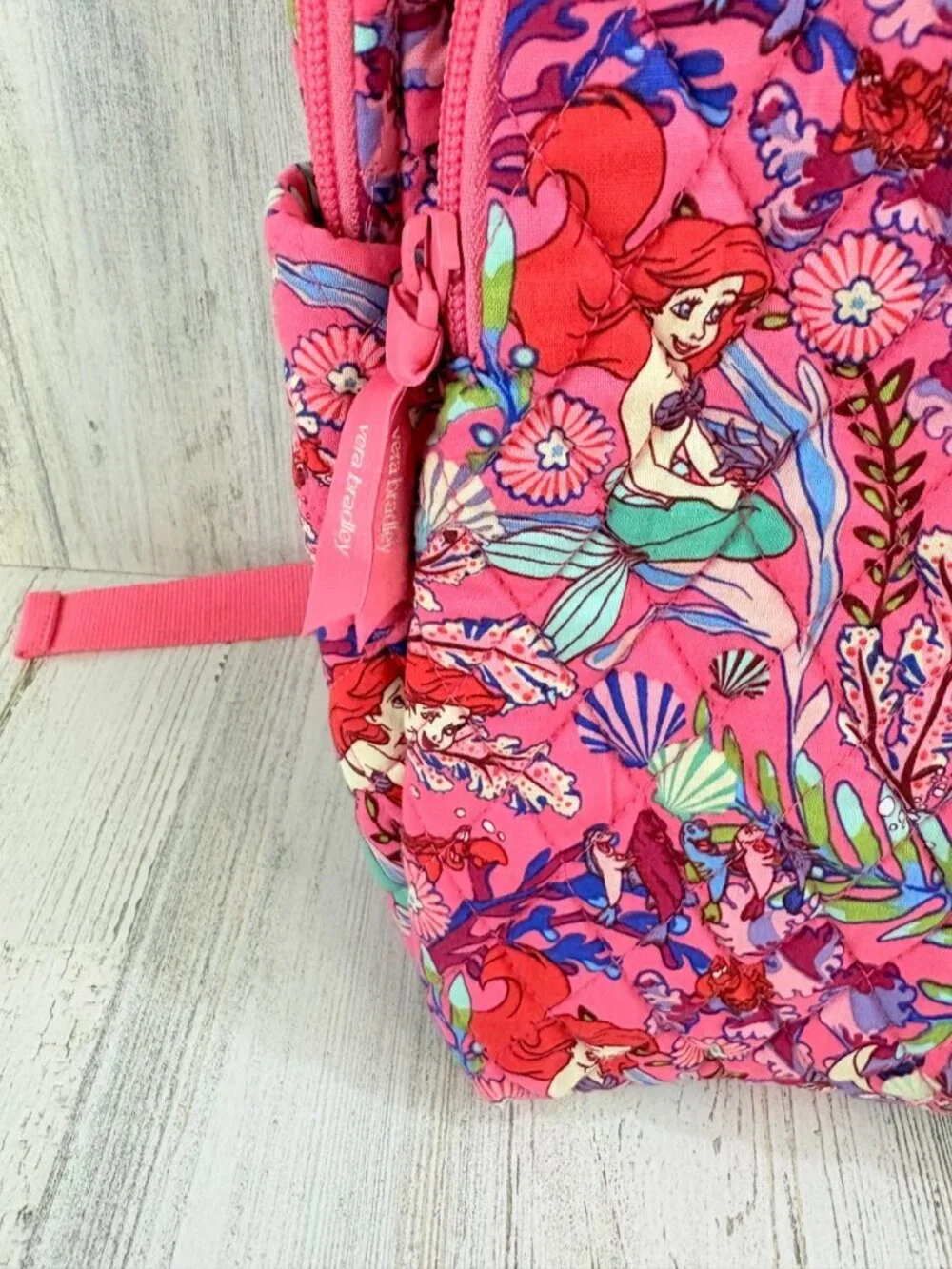 Vera Bradley Disney Ariel's Pink Lagoon Large Backpack NWT